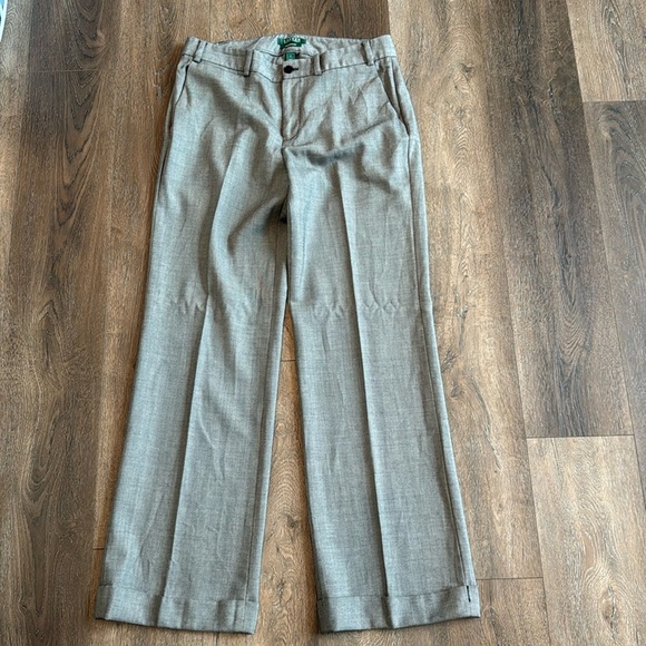 Lauren Ralph Lauren Sanderson 100% Wool Pants. Black/Cream in color. Size 10. - Picture 1 of 8